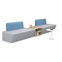 Oral hospital clinic reception room office sofa combination modern simple seating area waiting leather art sofa