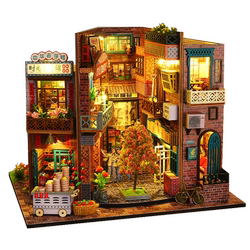 Era Mark Pop-Up Book DIY Miniature House Handmade Wooden Assembly Model Miniature Scene Creative Gift
