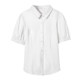 Summer preppy waisted white shirt for women plus size