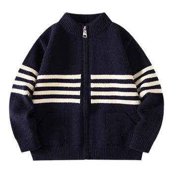 Boys' spring and autumn cardigan sweater coat Boys' spring and autumn cardigan sweater coat