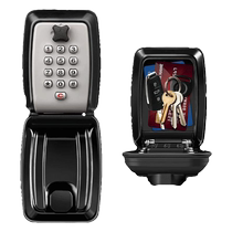 Button password key box punch-free metal anti-theft door cats eye password lock box with key outdoor rainproof
