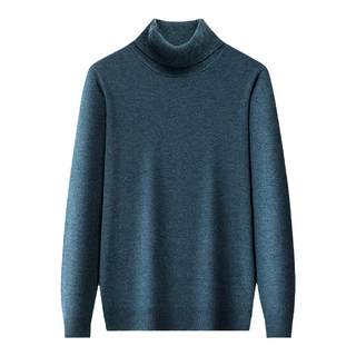 秋冬季男士羊绒衫高领休闲加厚毛衣保暖纯色打底针织衫加肥加大码