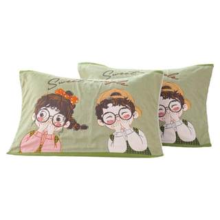 八层纯棉纱布枕巾一对装四季通用成人加厚盖巾卡通家用全棉枕头巾