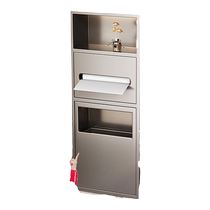 Toilet niche bathroom stainless steel niche bathroom rack toilet trash can embedded in the niche next to the toilet