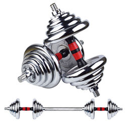 Pure Iron Electroplated Dumbbell for Men's Fitness, Home Sports Equipment, Youth Student Dormitory, 20kg, Single Dumbbell for Women