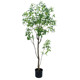Simulated green plant Mazui wood hanging clock floor decorative tree