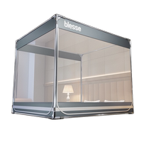 2024 New Mosquito Nets for Home Bedrooms to Prevent Falling Out of Bed No Installation Mongolian Yurt Anti-Fall Children and Infants Full Bottom 1258