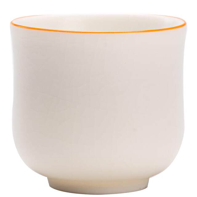 Mutton-fat jade porcelain ສີຂາວ Ru kiln master cup ຈອກຊາ