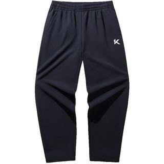 安踏KT三防运动长裤男冬季新款防泼水梭织运动裤加绒宽松直筒裤子