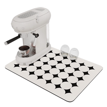 Art Delight Edge Kitchen Bowl Pan Drain Mat Coffee Machine Table Top Silicon Algae Mud Anti-Wash Leather Elementary School Meals Mat Cloth