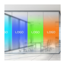 Colored glass sticker decoration company film gradient frosted transparent custom school self-adhesive office personality