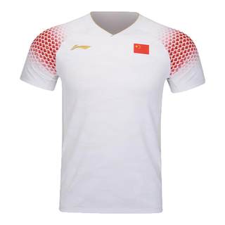 李宁羽毛球服男女中青队龙鳞大赛服舒适透气专业比赛短袖AAYV149