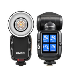 Jinbei HD-2MAX 카메라 플래시, 휴대용 야외 촬영 조명, Canon, Nikon, Sony, Fuji, Panasonic 카메라 핫슈 조명, TTL 고속 사진 조명, 오프 카메라 사진 조명, 채우기 조명에 적합