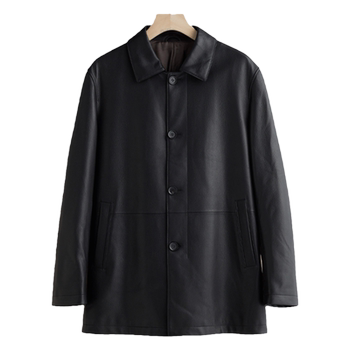 Gloria men's fashionable simple executive leather jacket