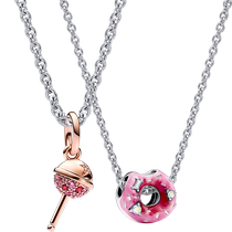 Pandora Pandora Confession Sugar Necklace Set Lollipop Donuts Sweet Gift to Girlfriend