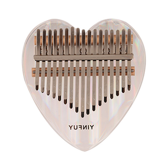 拓米17音水晶圆形拇指琴KALIMBA炫彩亚克力卡林巴琴初学手指琴