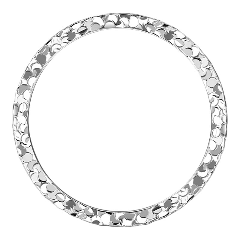 Chow Tai Fook Silver Ring Crushed Ice Crushed Ice Exploding Fish Scales 925 Silver Ring AB40399 Gift for Girlfriend
