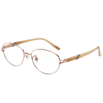 Women with ultra-light myopia glasses can be equipped with prescription anti-blue light gold wire full frames to modify the face shape making the face look smaller and more elegant.