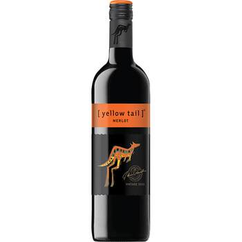 Yellow tail kangaroo wine merlot