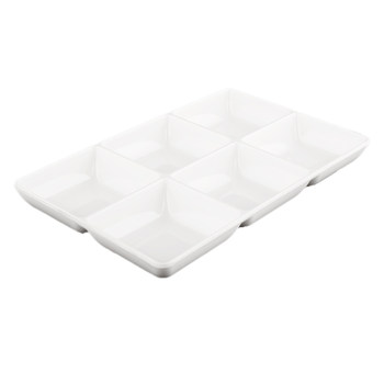 Two compartments, three compartments and six compartments hot pot condiment dish melamine porcelain