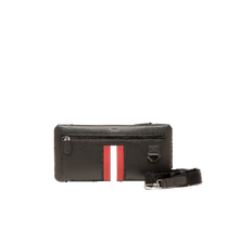 (Self-operated) Second-hand 99 new BALLY mens black leather crossbody bag