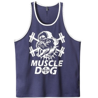 Свободный спортивный жилет с контрастным принтом muscle dog для мужчин