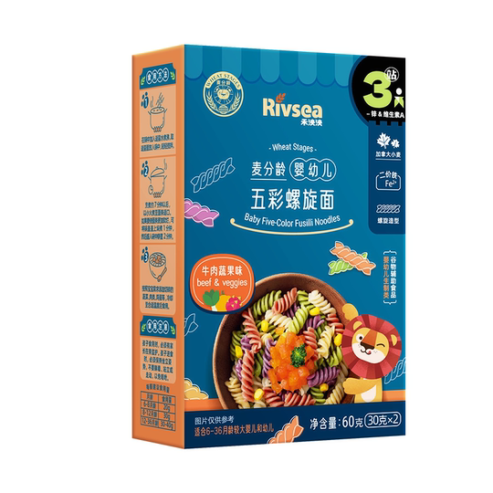【天猫U先】禾泱泱婴幼儿面条螺旋造型辅食面宝宝辅食试用装60g