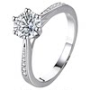 IDO Forever cultured diamond six-prong diamond ring