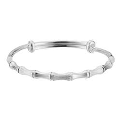 Shunqing Yinlou S9999 sterling silver bamboo silver bracelet women's solid young style pure silver bracelet as a gift for your lover