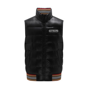 Navigare Italian Small Sailing Black Down Jacket Vest Men's 2023 New Hoodless Stand Collar Jacket warm