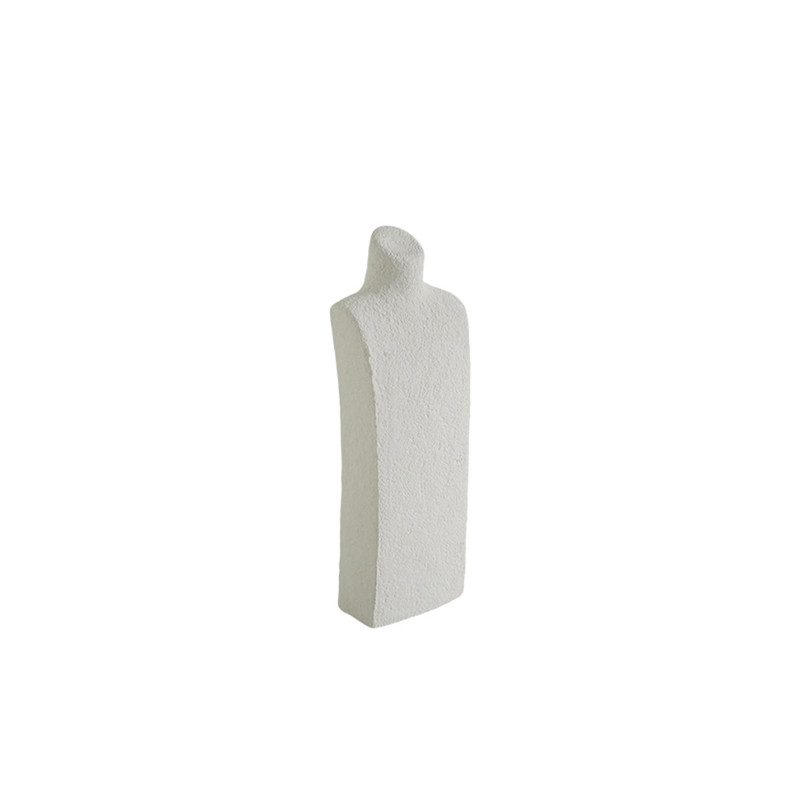 White gypsum travertine jewelry display stand
