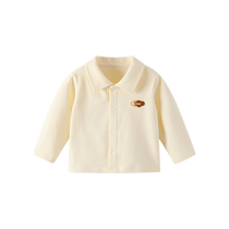 Boys shirts for autumn 2024 new fashionable childrens versatile baby shirts for men and women baby long-sleeved tops for spring and autumn