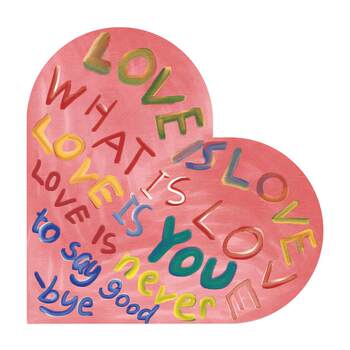 Colorful love entrance door floor mat