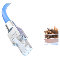 Pressure-free crystal head super 5 6 6 Gigabit Category 7 10000 tool-free crimping network cable household no-pressure crystal head