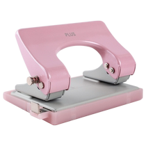 Official flagship store Japan PLUS double-hole punch machine manual can punch 16-page loose-leaf book punch metal handle office adjustable hole punch student supplies double-hole binding machine