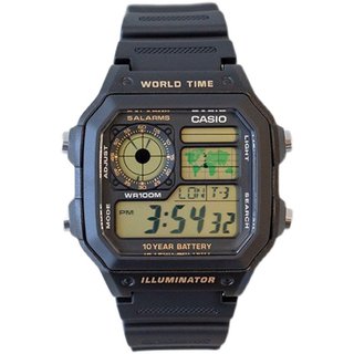 Ретро-многофункциональные спортивные студенческие часы casio