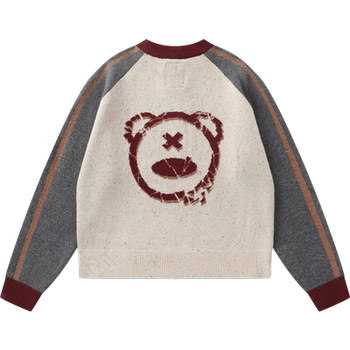 Lamlicka contrasting color crew neck warm sweater Lamlicka contrasting color crew neck warm sweater