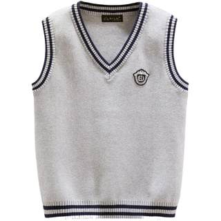 Boys knitted pure cotton spring, autumn and winter vest