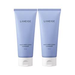 Laneige multi-effect four-in-one facial cleanser 150ml * 2 deep cleansing makeup remover foaming cleanser