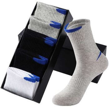 Socks ຜູ້ຊາຍ mid-calf socks spring and autumn sports mid-waist socks thickened anti-sweat-absorbent long socks running polyester cotton tide socks women