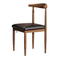 Jin Mansheng dining chair home Nordic backrest stool desk modern simple dormitory imitation solid wood iron horn chair