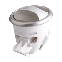White plastic impact RV lock RV interior door latch rotating open drawer wardrobe round knob lock