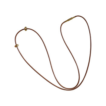 Hong jing handmade 1.5 leather wax rope threaded buckle clavicle chain jade gold pendant rope necklace rope unisex