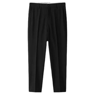 Solid Color No-Iron Straight Nine-Point Suit Pants