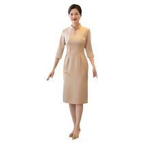 Noble young mother wedding dress 2024 new style wedding dress for mother-in-law new Chinese style cheongsam wedding dress for small people