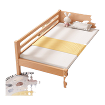 Wood leader beech childrens spliced ​​bed solid wood crib baby spliced ​​bed boy girl princess bed extra wide bed