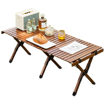 Egg roll table outdoor folding table camping equipment complete set of supplies tables and chairs portable picnic camping travel storage