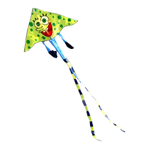 Long tail Spongebob kite Weifang modern triangle kite cartoon kite string wheel for adults and children