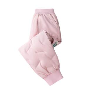 雪中飞2025冬新款男女童装羽绒裤可爱百搭保暖束脚防风休闲加厚