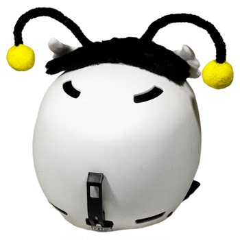 Little red book style luminous bee cute helmet decoration